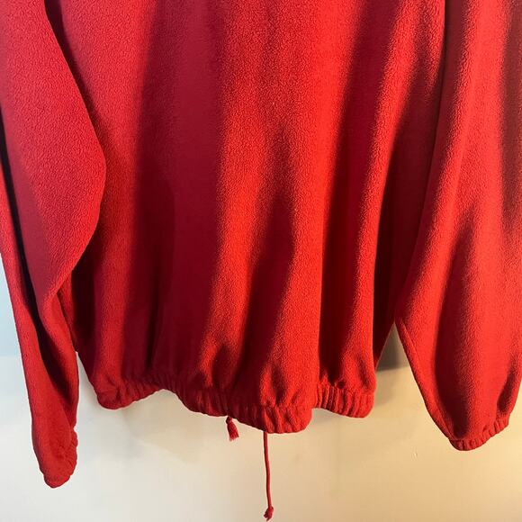 VTG Polo Sport Ralph Lauren SZ XL Red Fleece Quarter Zip Drawstring Hem Pullover - Picture 16 of 16